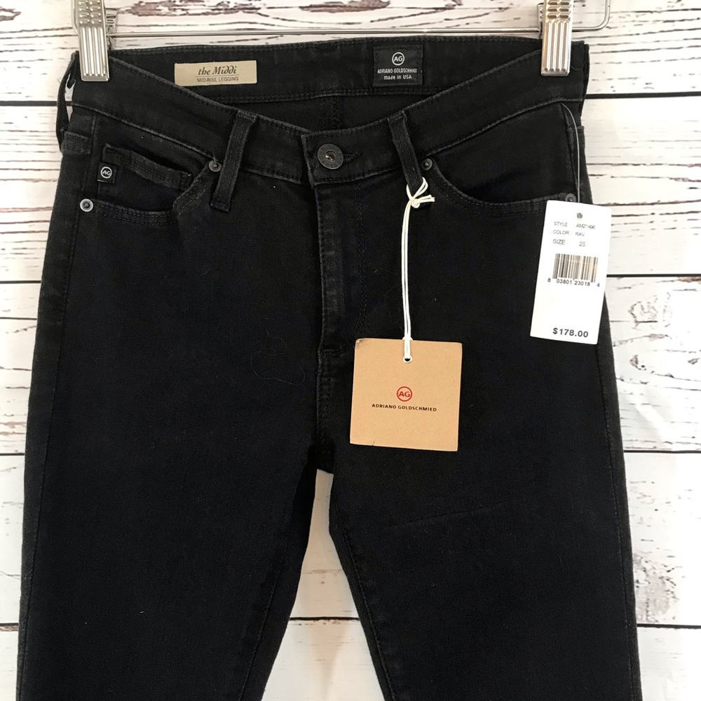 AG Black NWT MIDI Denim